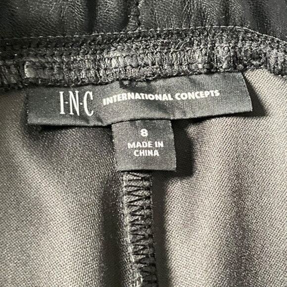I.N.C International Concepts Women's High Rise Faux Leather Pants Size 8 Skinny - Picture 6 of 9